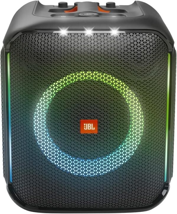 JBL PartyBox Encore 2 Mic - Portable Party Speaker with Two Digital Wireless mics, 100W Powerful Sound, Built-in Dynamic Light Show, and Splash Proof Design - Black - Image 2