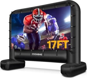 VIVOHOME 17 FT Inflatable Projector Screen for Outside, Blow Up Movie Screen Outdoor Use, Mega Large TV Screen with Carry Bag for Backyard