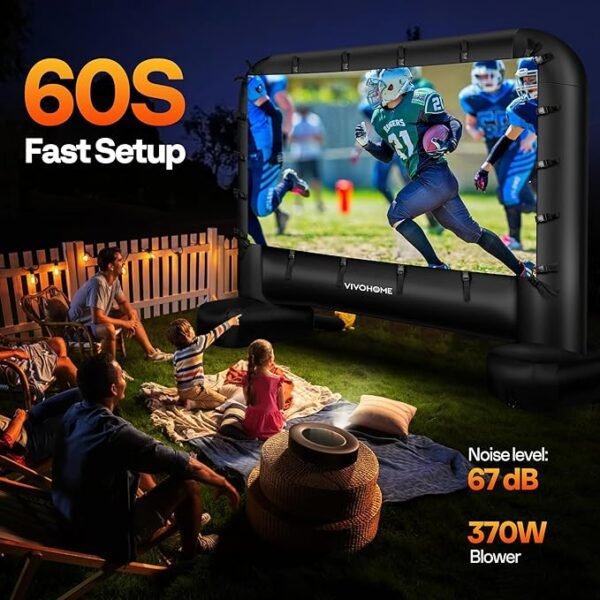 VIVOHOME 17 FT Inflatable Projector Screen for Outside, Blow Up Movie Screen Outdoor Use, Mega Large TV Screen with Carry Bag for Backyard - Image 3