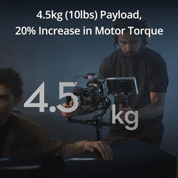 DJI RS 4 Pro Combo, 3-Axis Gimbal Stabilizer for Cameras for DSLR & Cinema Camera Stabilizer Canon/Sony/Panasonic/Nikon/Fujifilm, Native Vertical Shooting, 4.5kg/10lbs Payload, Camera Gimbal - Image 4
