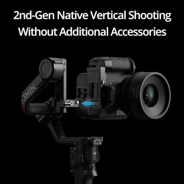 DJI RS 4 Pro Combo, 3-Axis Gimbal Stabilizer for Cameras for DSLR & Cinema Camera Stabilizer Canon/Sony/Panasonic/Nikon/Fujifilm, Native Vertical Shooting, 4.5kg/10lbs Payload, Camera Gimbal - Image 3