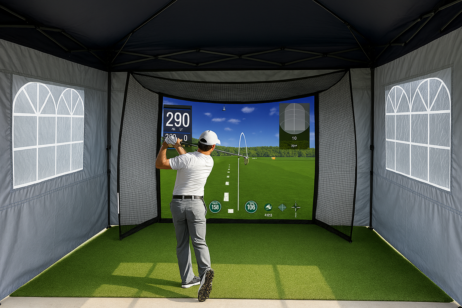 Flightscope mevo+ Full Golf Simulator Package - Image 9
