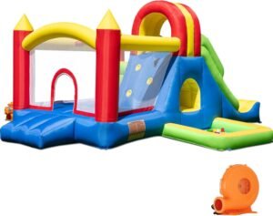 HuaKastro Bouncy Castle with Tall Slide